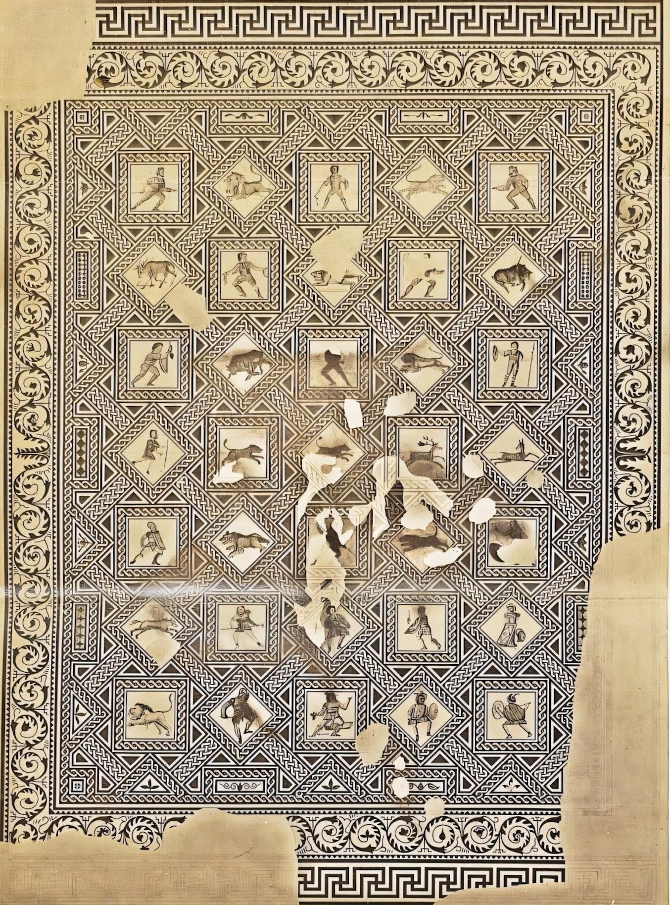 First female ‘beast-huntress’ gladiator depiction uncovered in lost mosaic