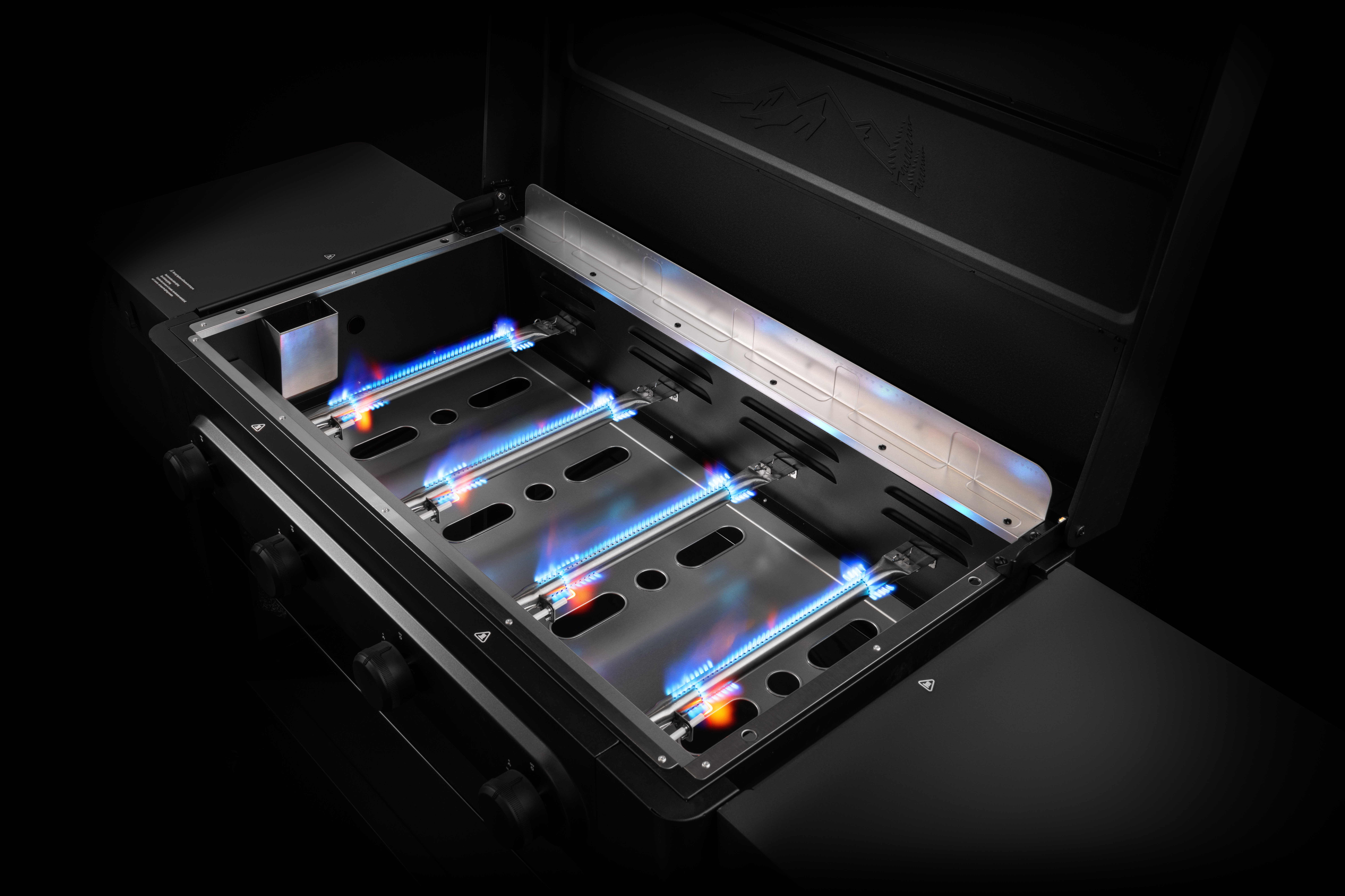 Traeger Irontop griddle burner view