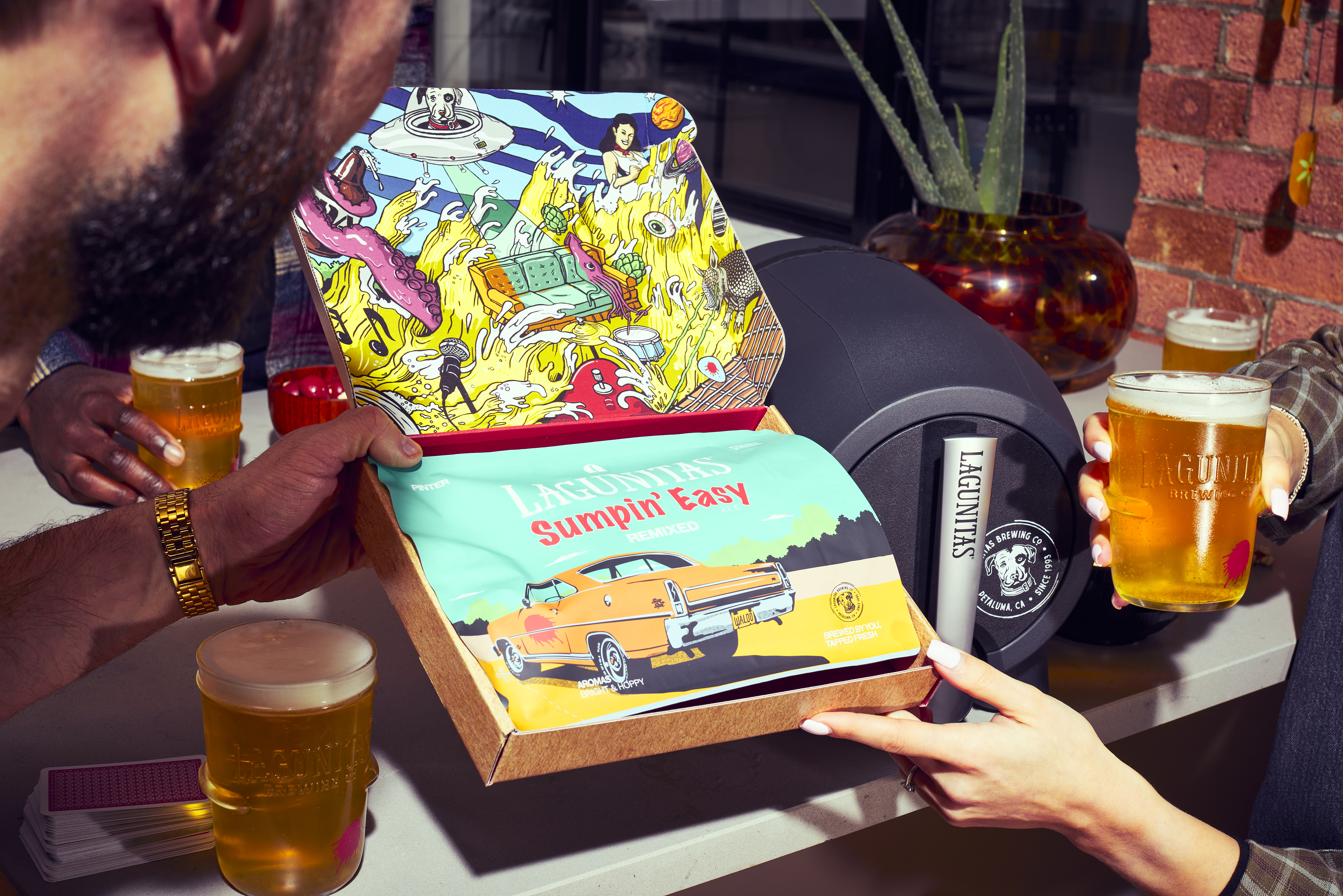 The Pinter countertop home brewing machine can now automatically make super popular Lagunitas beer at home