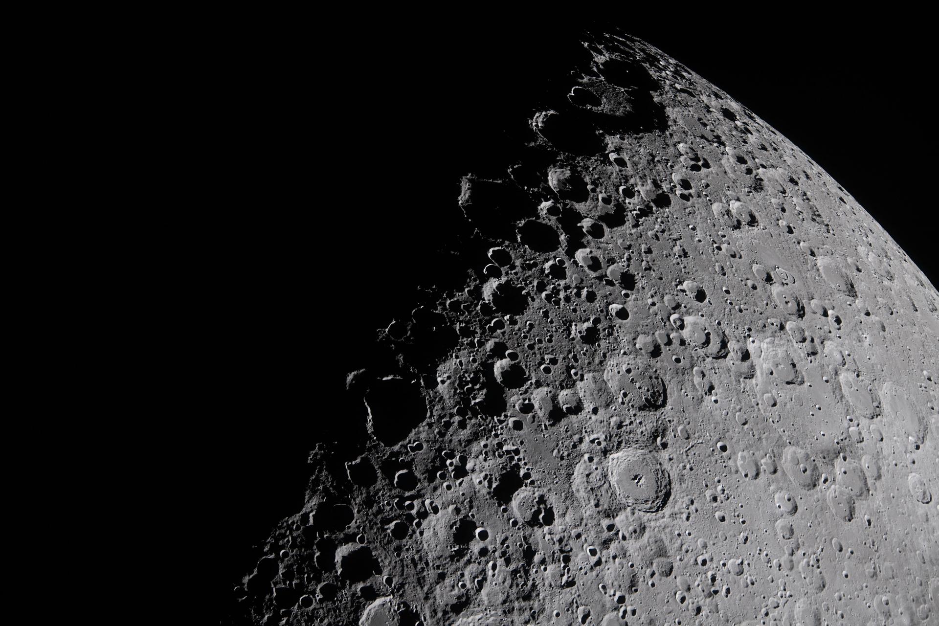 the Moon’s rugged topography, revealing craters, ridges, and basin structures