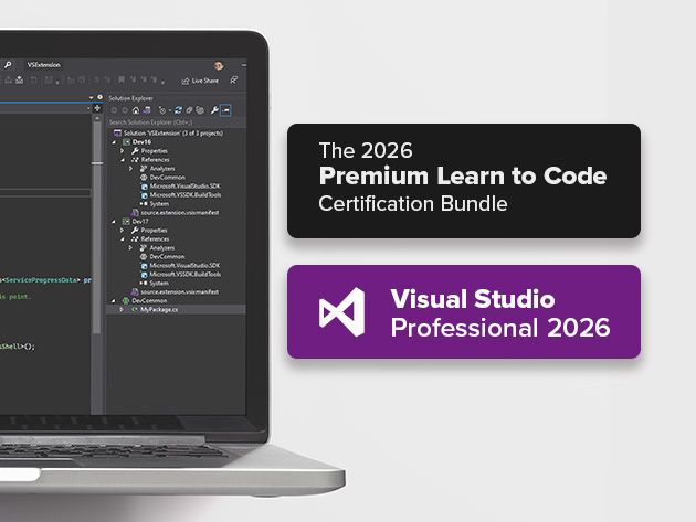 Inside image for save hundreds on the microsoft visual studio 2026 bundle get coding fast Stack Commerce sponsored deal