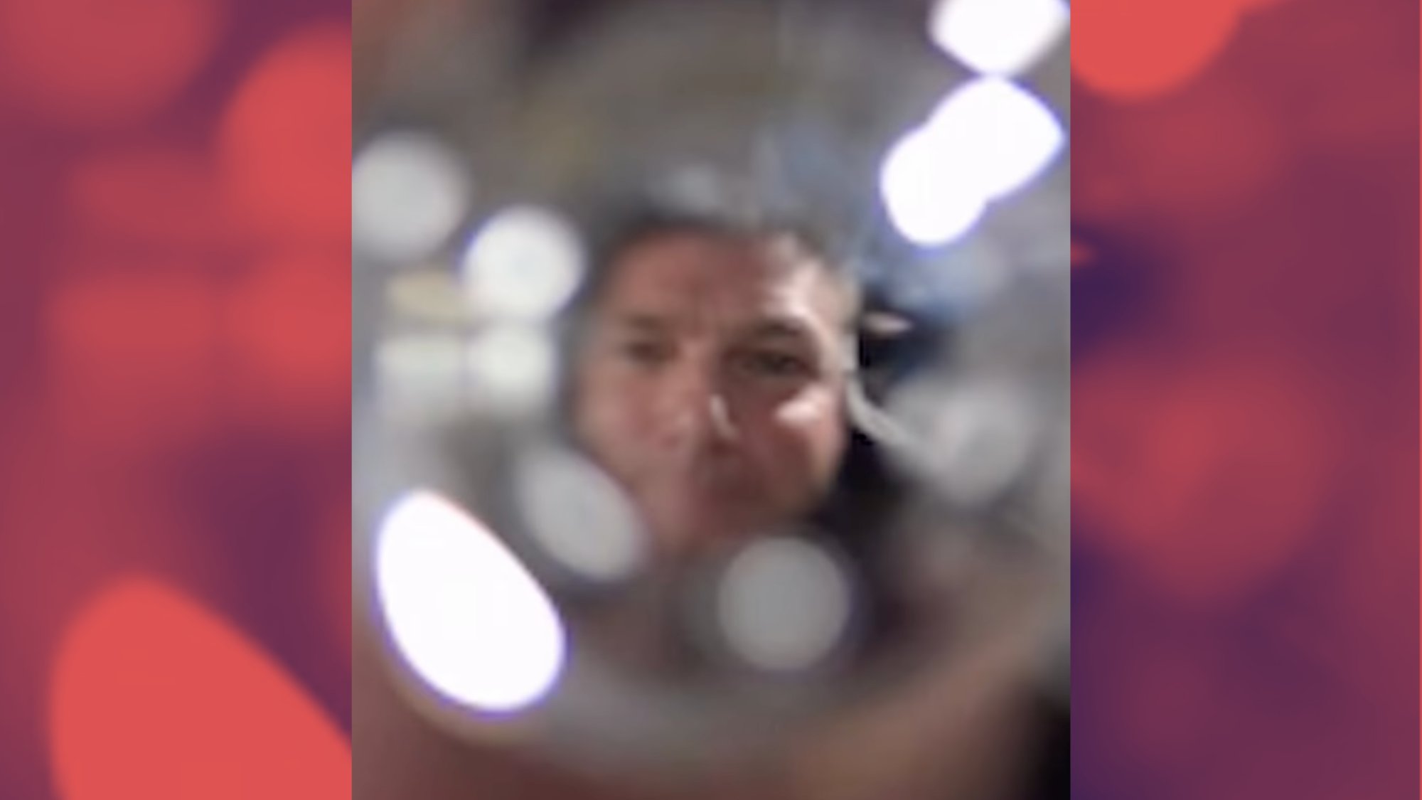 a man's face in a bubble