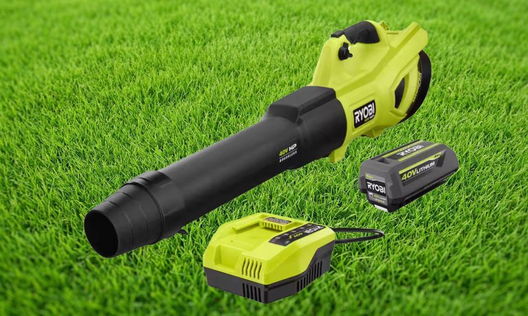 Ryobi 40V HP Brushless Whisper Series 160 MPH 650 CFM Leaf Blower Cordless with 4.0 Ah Battery and Charger