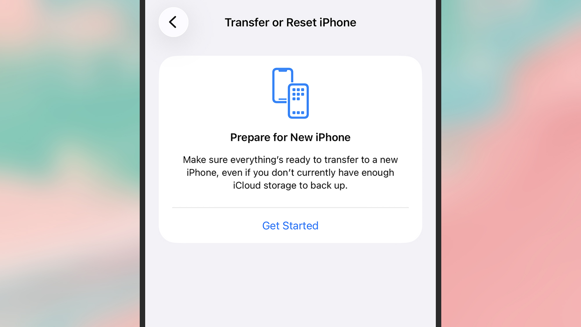 screenshot of transfer iphone
