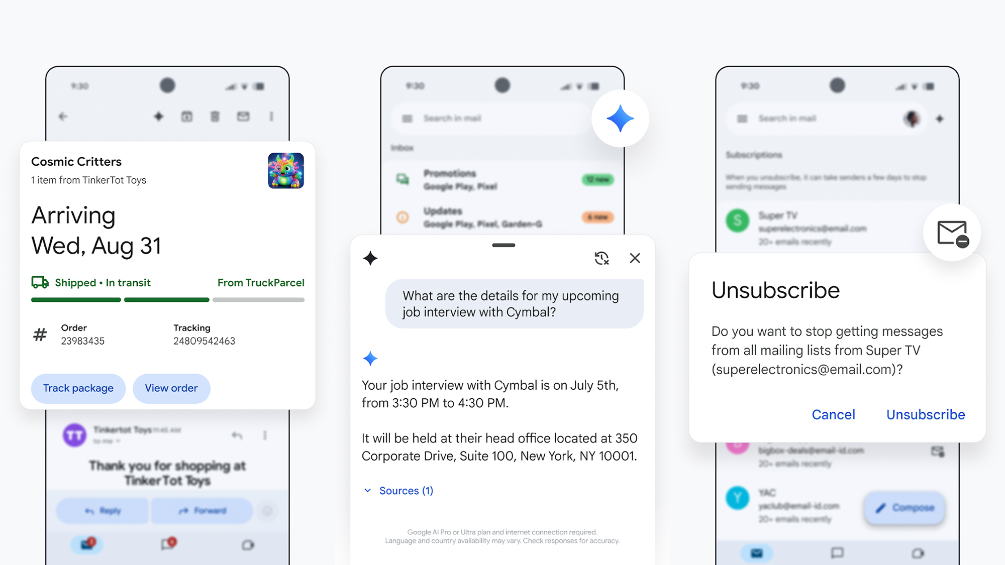 gmail interface