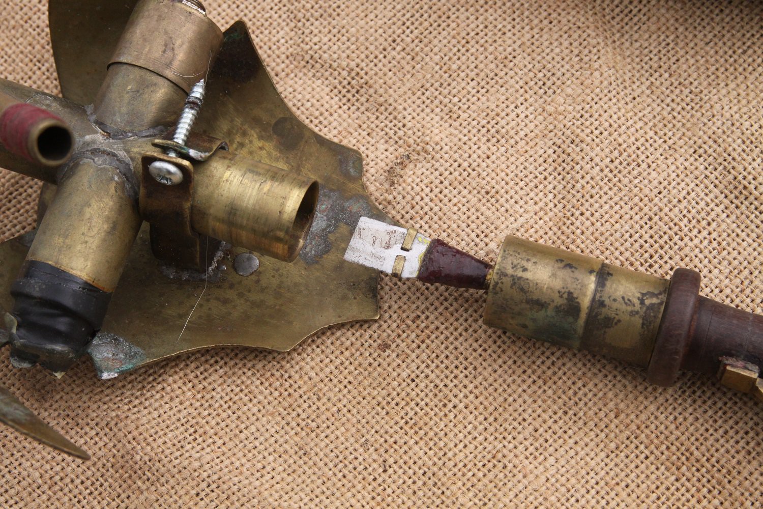 Carbon steel reed inside electric bagpipes setup