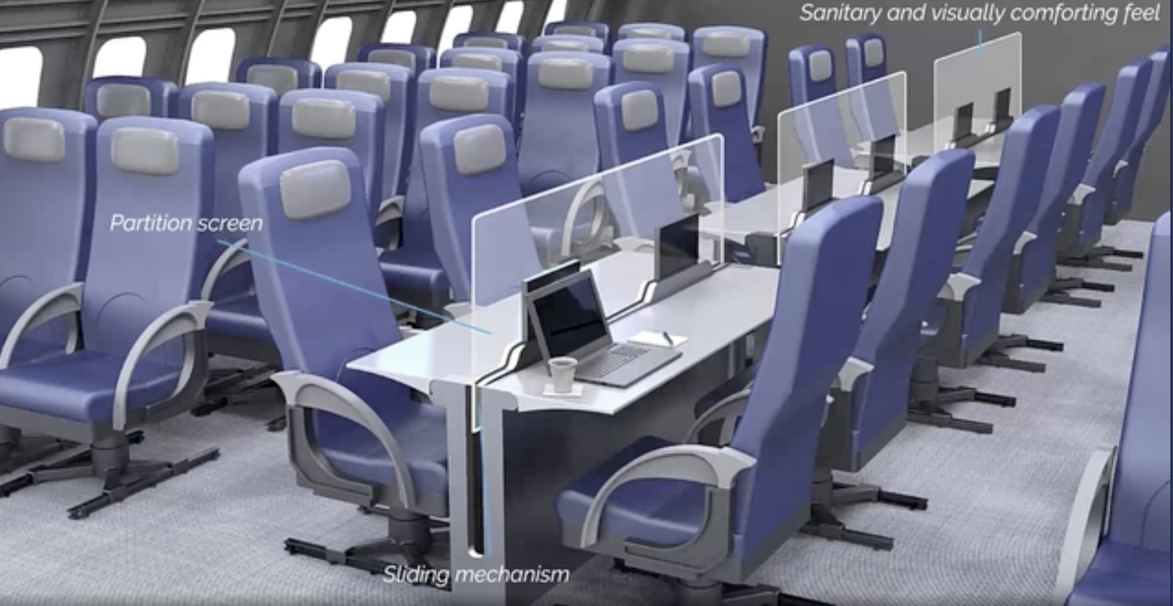 desks and airplane seats