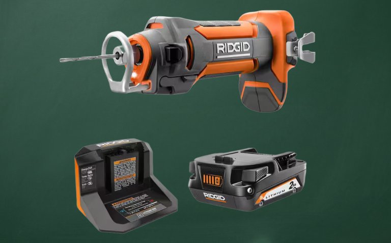 Rigid 18V Drywall Cut-Out Tool Kit with 2.0 Ah Battery and Charger