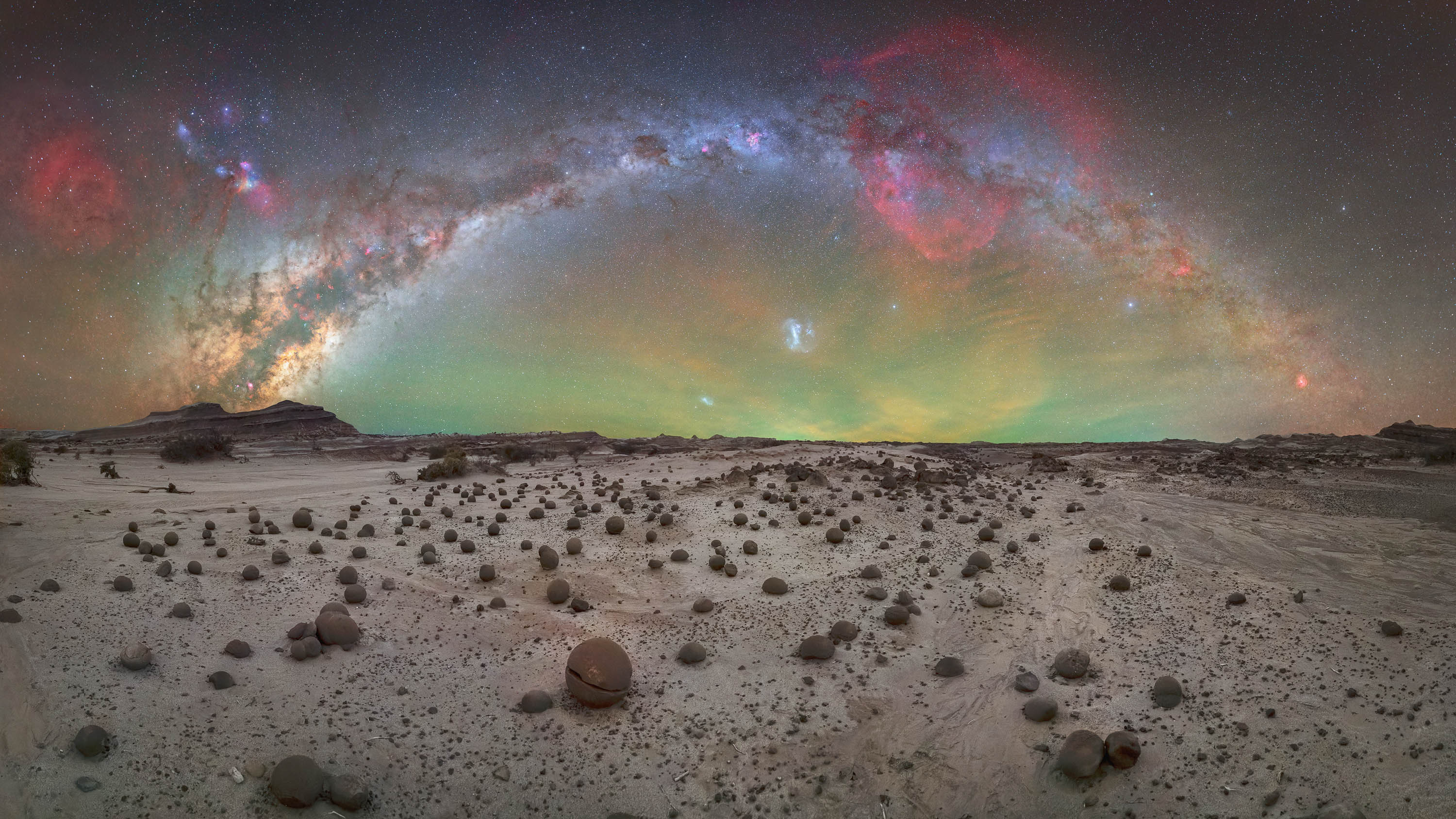 This photograph captures the first full Milky Way arch ever taken at this location, a site of exceptional scientific and cultural significance. Recognized as a UNESCO World Heritage Site, its geological importance lies in being the only place on Earth where the complete sequence of the Triassic Period can be observed, preserving key fossils from the earliest dinosaurs and earning its place among the most valuable geological heritage sites in the world. Located in Valle Fértil, this landscape was shaped more than 200 million years ago by powerful river systems. Today, it continues to attract geologists and paleontologists from around the globe, further highlighting both its importance and its fragility. While photographing in the area known as Cancha de Bochas, I felt an unprecedented sense of responsibility. Guided by local experts, accessing the site required extreme care. Every movement had to be deliberate to avoid damaging this irreplaceable environment, turning the experience into a challenge that went far beyond the technical aspects of photography. In the end, this was not just about capturing an image, but about connecting with the deep past of our planet. Places like this remind us that beyond appreciating them, we also share the responsibility of preserving them.