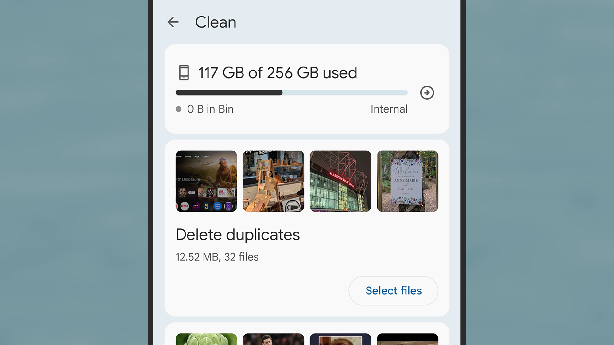 screenshot of google photos storage