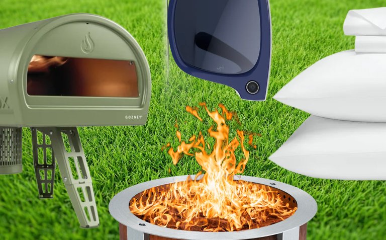 Products on sale for Memorial Day against a grass backdrop