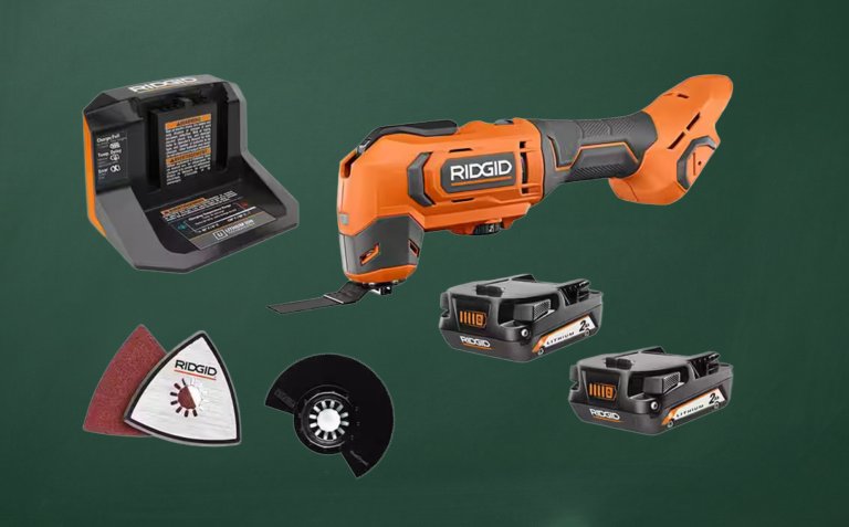 Rigid 18V Cordless Oscillating Multi-Tool Kit with (2) 2.0 Ah Batteries and Charger