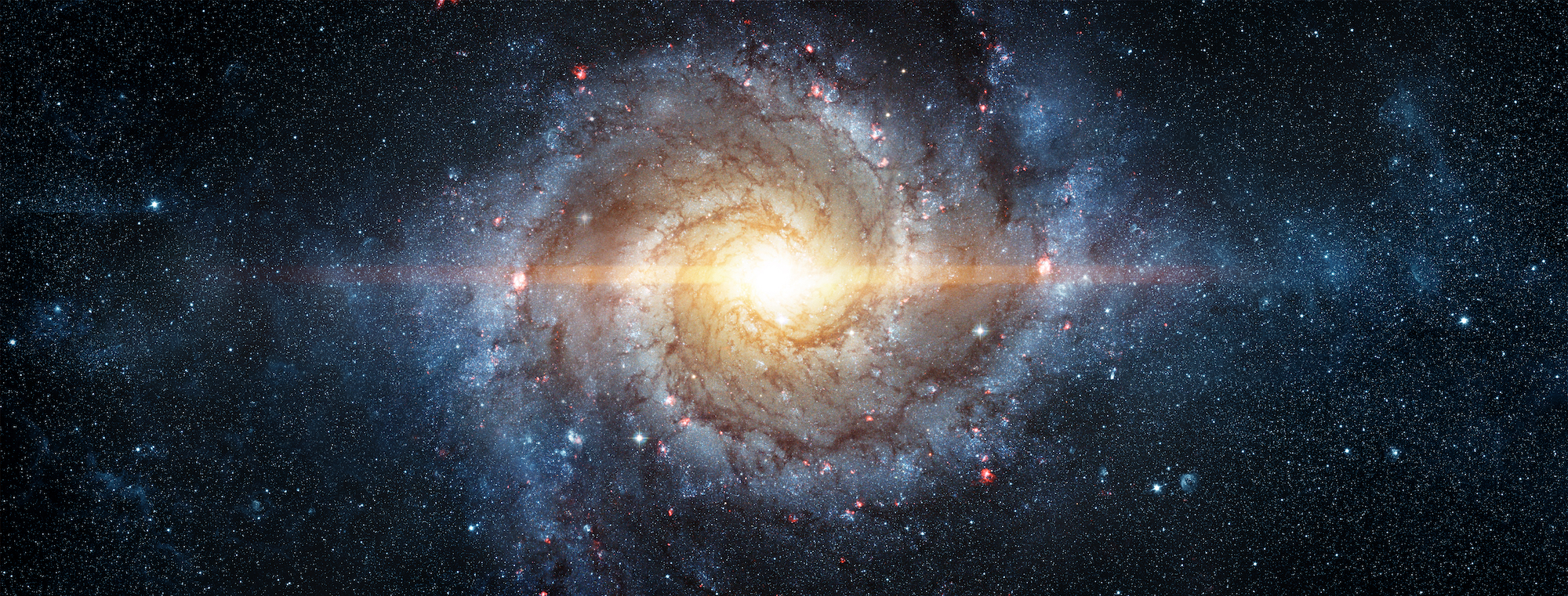 A view from space to a spiral galaxy and stars. Universe filled with stars, nebula and galaxy,. Elements of this image furnished by NASA.; Shutterstock ID 1912920949; purchase_order: PopSci; job: ; client: ; other: