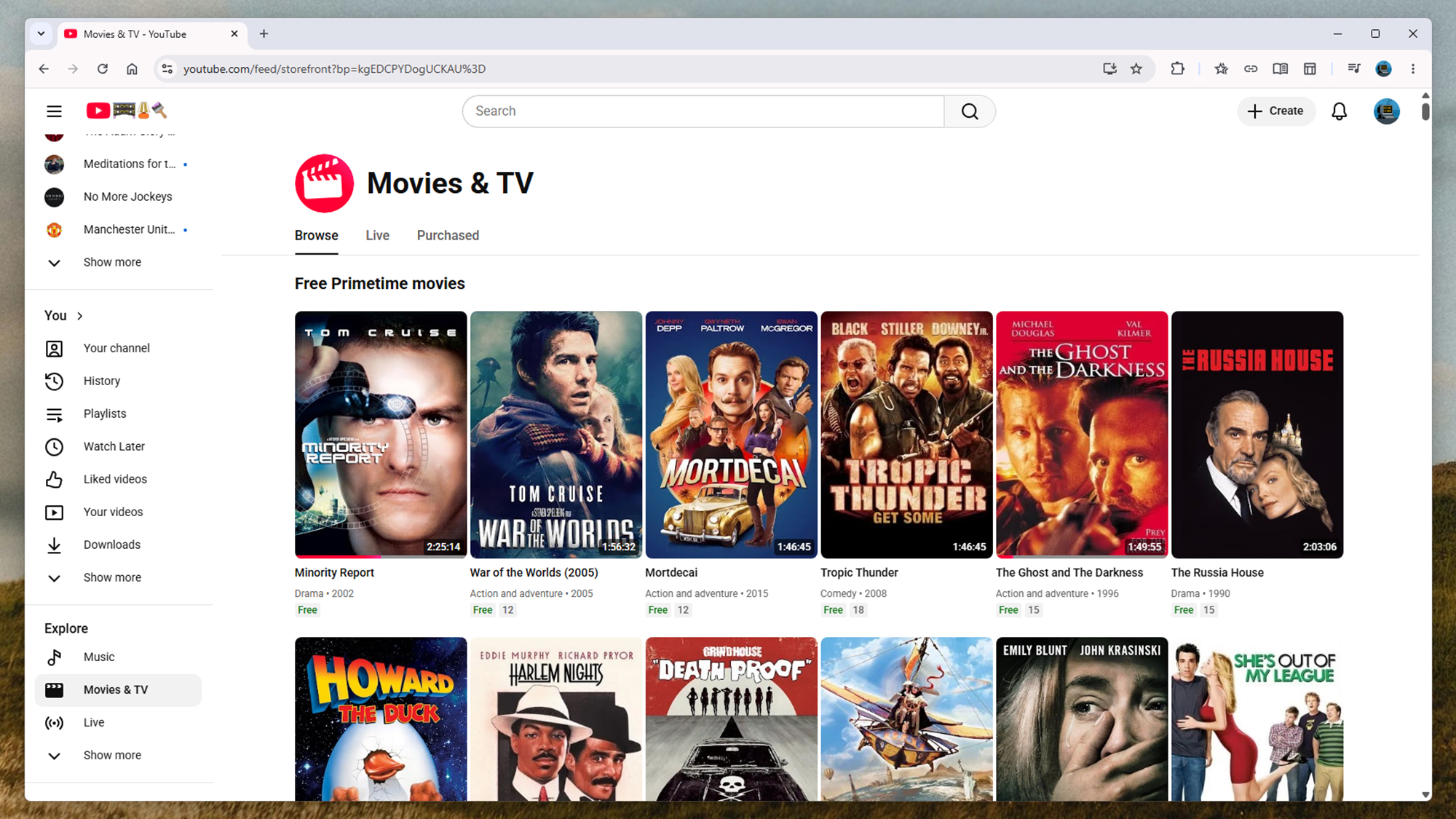 Cách tìm phim YouTube miễn phí