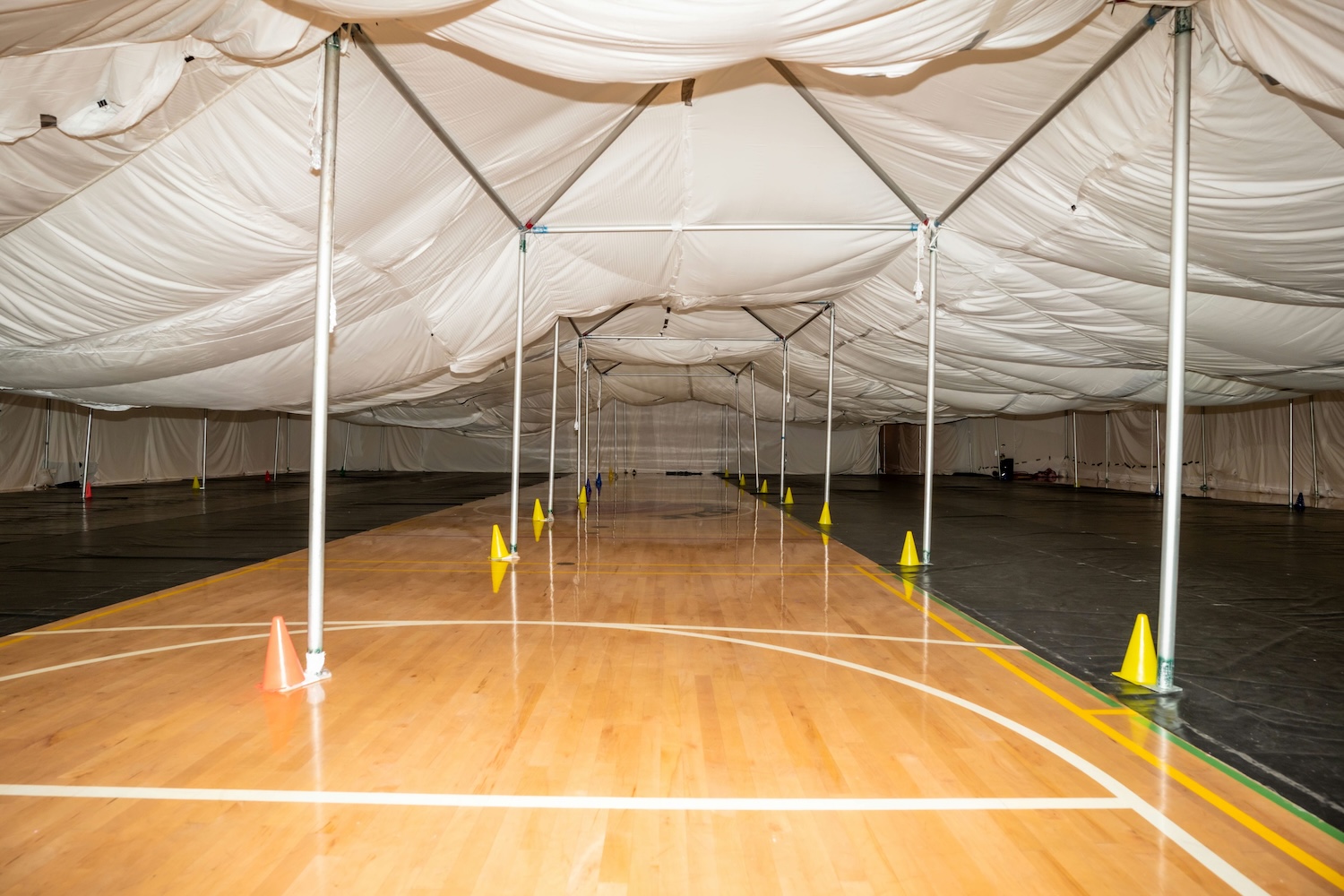 Inside of world's largest blanket fort