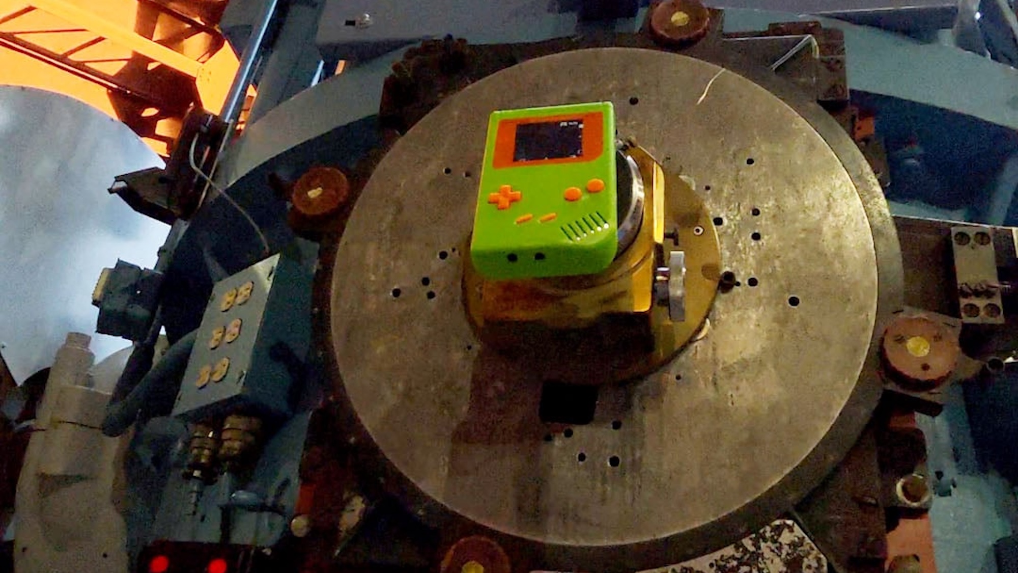 Game Boy Camera attached to Mount Wilson Observatory telescope eyepiece