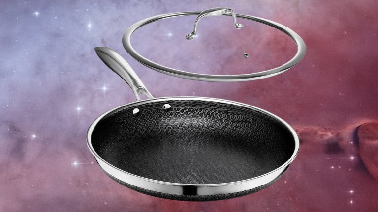 HexClad 12 Inch Hybrid Nonstick Frying Pan with Lid