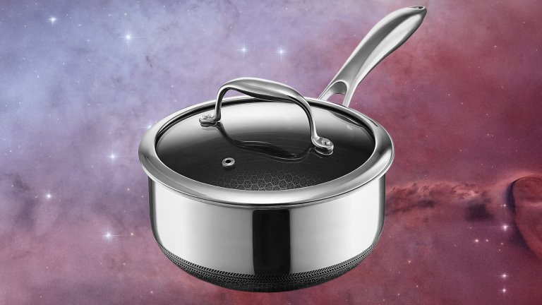 HexClad 2 Quart Hybrid Nonstick Sauce Pan Pot with Lid