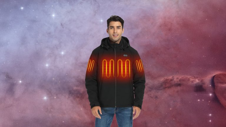 ORORO Men's 5 Heat Zones Dual Control Heated Jacket