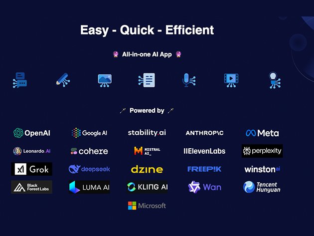 Inside image for dont pay for separate ai subscriptions get chatgpt claude gemini more for life for a one-time payment Stack Commerce sponsored deal
