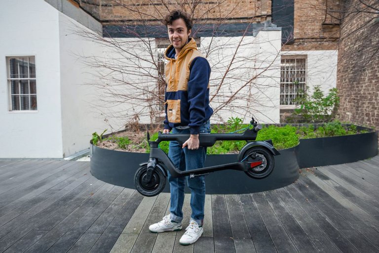 Primary image for this foldable electric scooter is on sale and you can carry it Stack Commerce sponsored deal