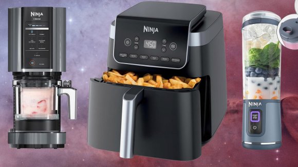 A Ninja Creami, air fryer, and portable blender.