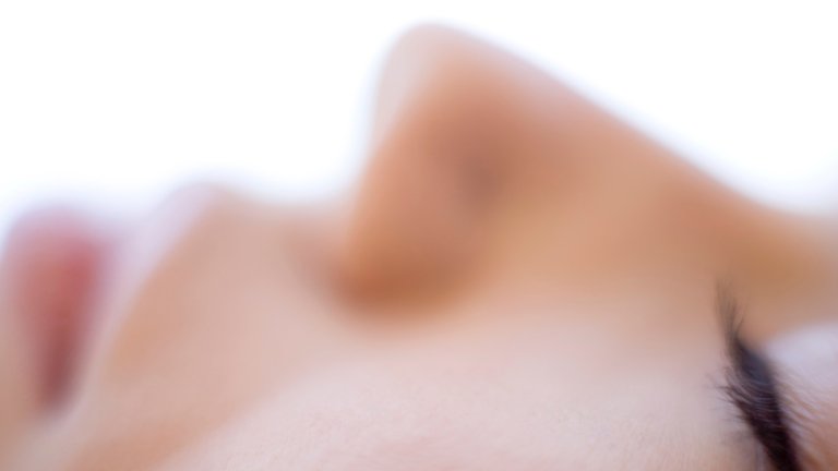 Woman's face, extreme close up