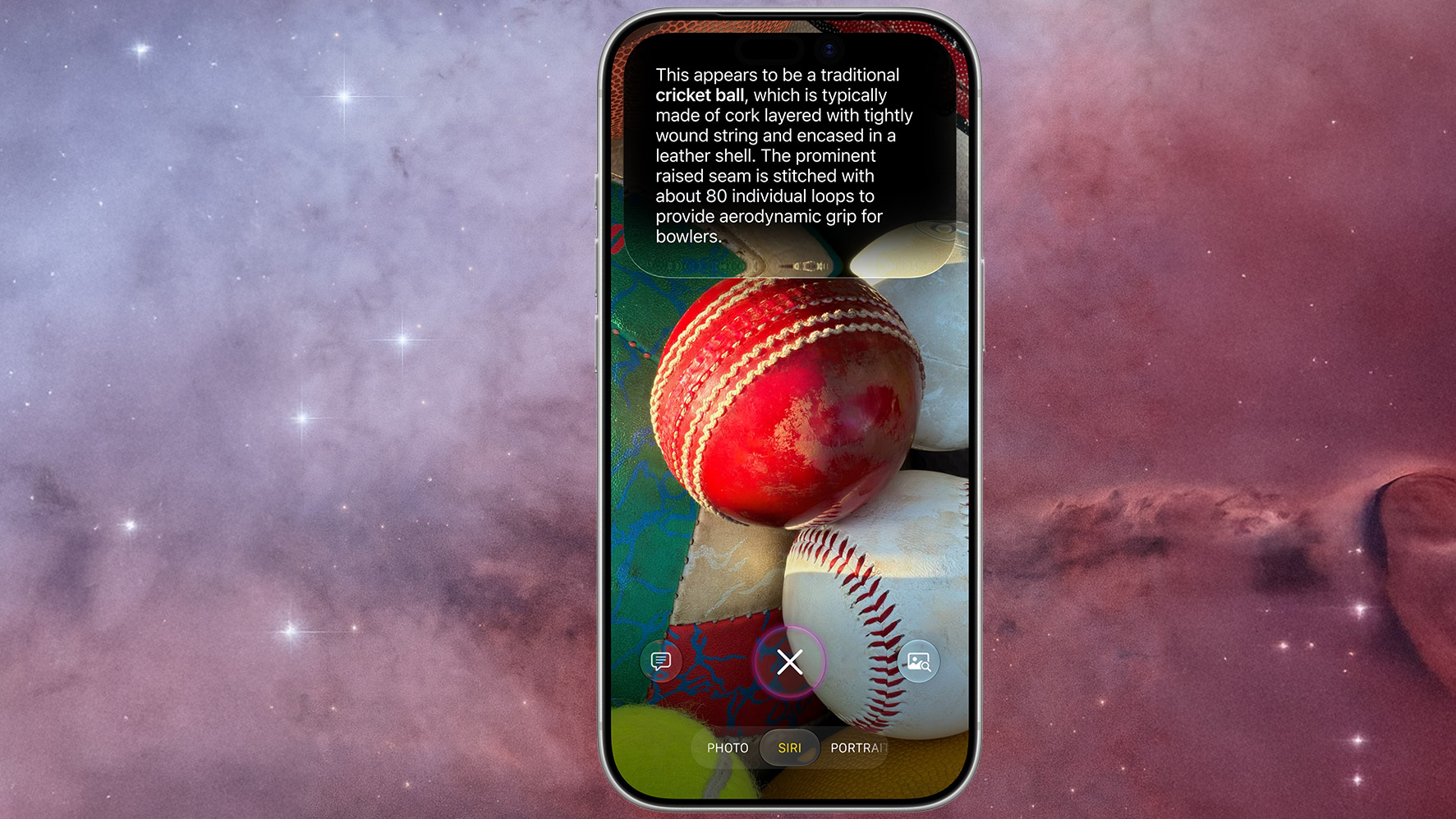 Siri AI answering a question on an iphone