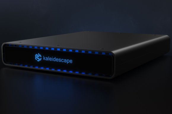 A rendering of the new Kaleidescape Strato K movie player, capable of higher-bitrate 8K full chroma 4:4:4 playback