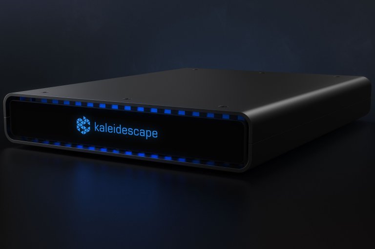 A rendering of the new Kaleidescape Strato K movie player, capable of higher-bitrate 8K full chroma 4:4:4 playback