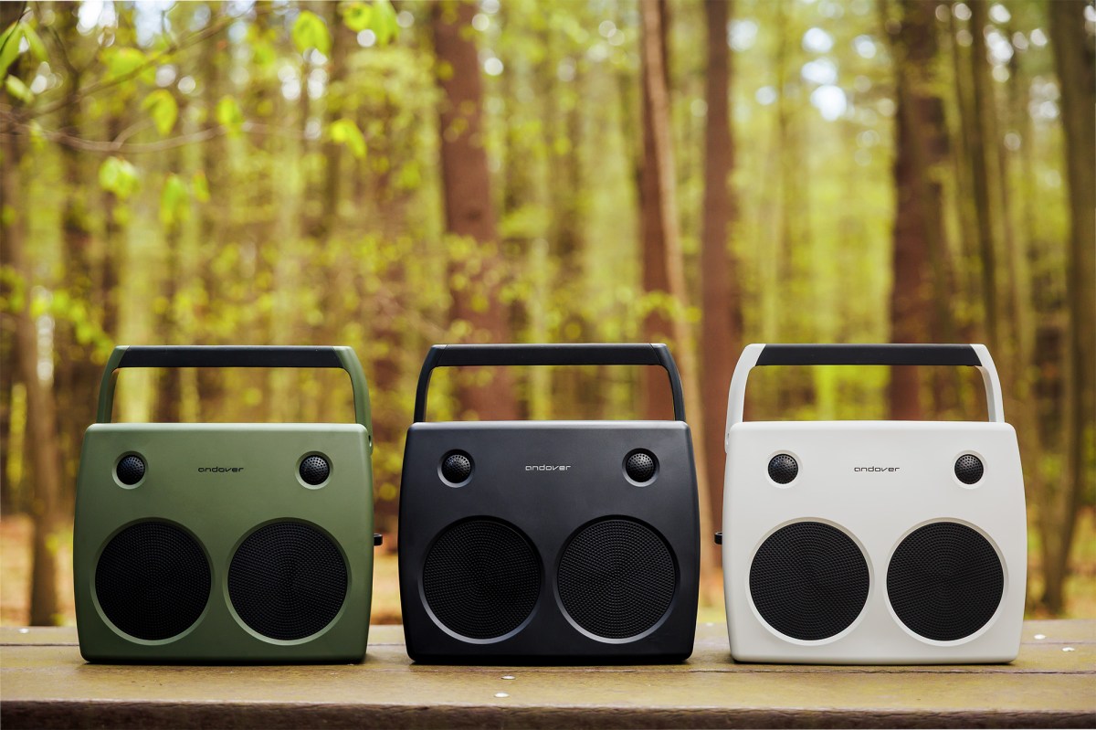 The Andover FreePlay portable stereo speaker pairs Bluetooth convenience with the company's neatly sorted sound philosophy