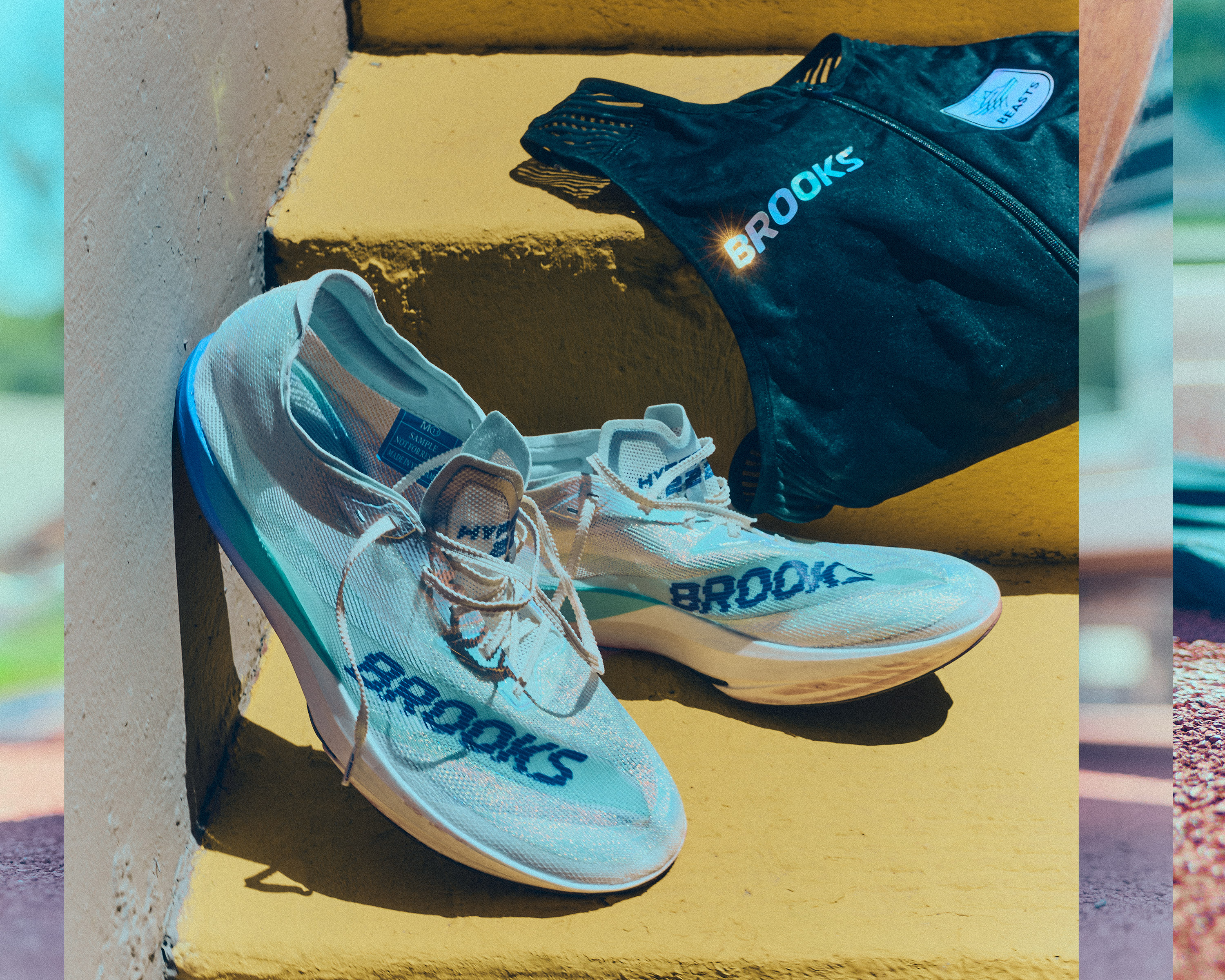 Brooks Josh Kerr world record attempt shoes and suit on stairs