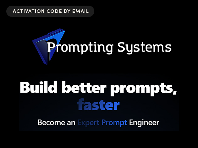 Inside image for make your ai prompts pro-level with a lifetime subscription to prompting systems for less Stack Commerce sponsored deal