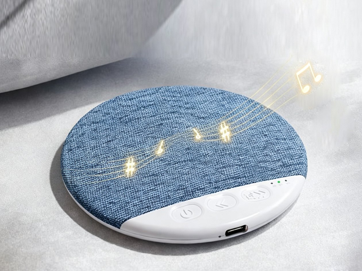 Inside image for white-noise podcasts or calming sounds this under-pillow sleep aid can play them all sponsored deal