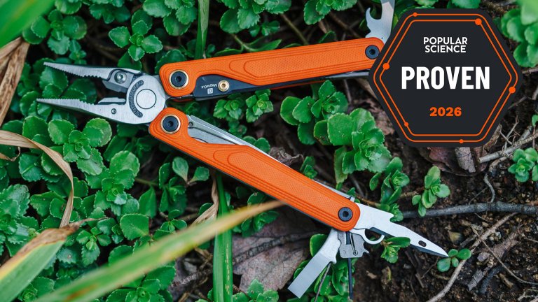 Leatherman Wave Alpha with tools deployed in a bush
