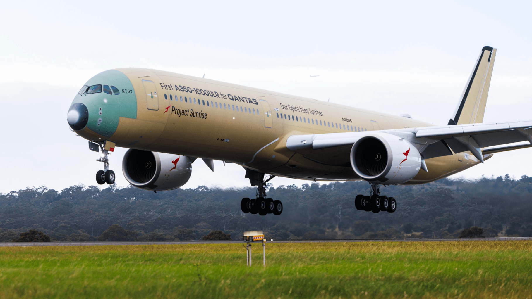 a plane landing