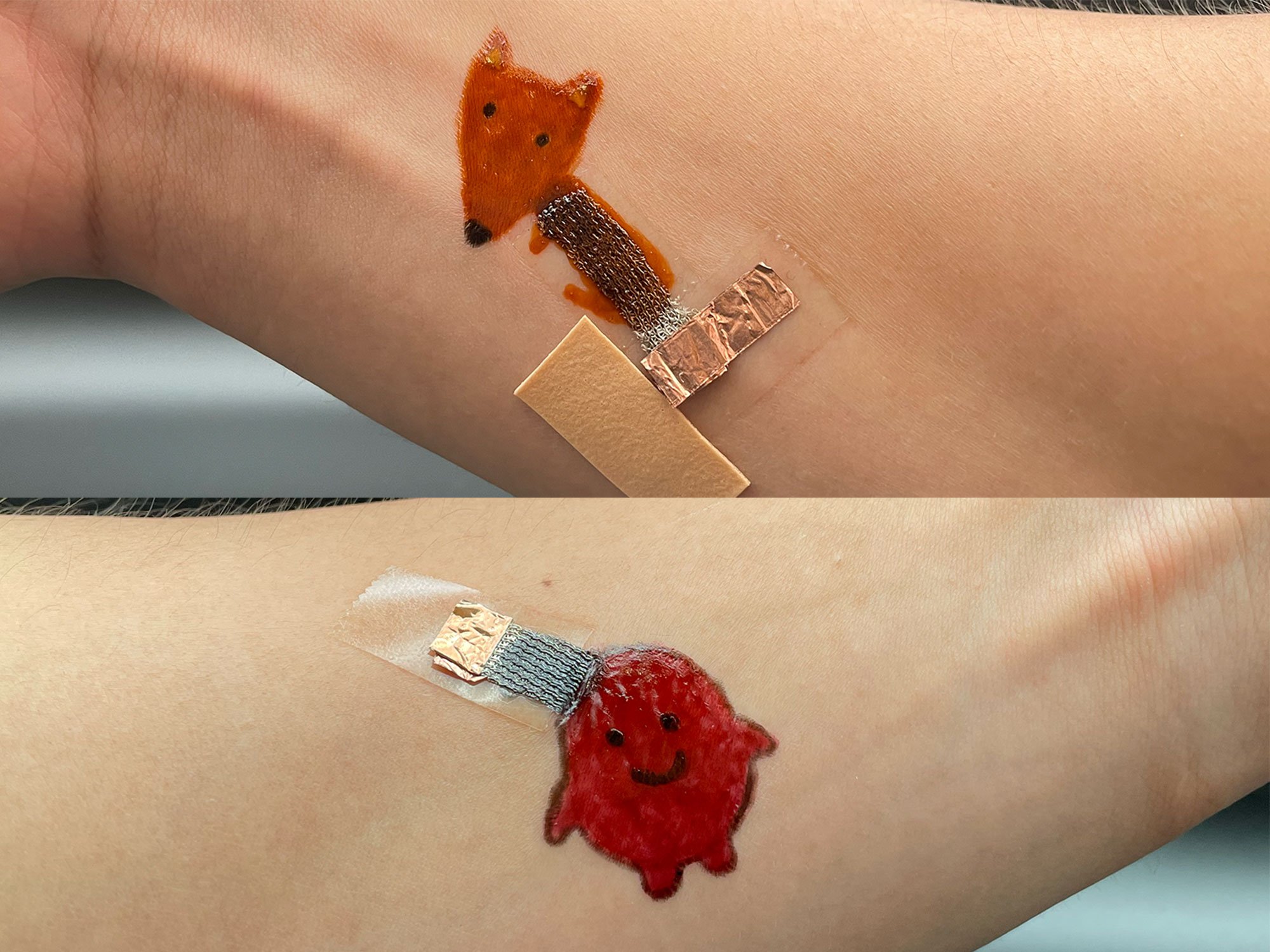 The team has painted sensors in all sorts of different designs and colors, including animals like the fox pictured above, among other cute characters. Image: Wanqing Zhang.