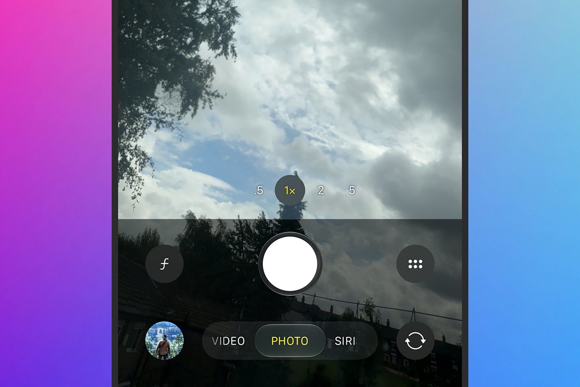 The iPhone Camera interface.