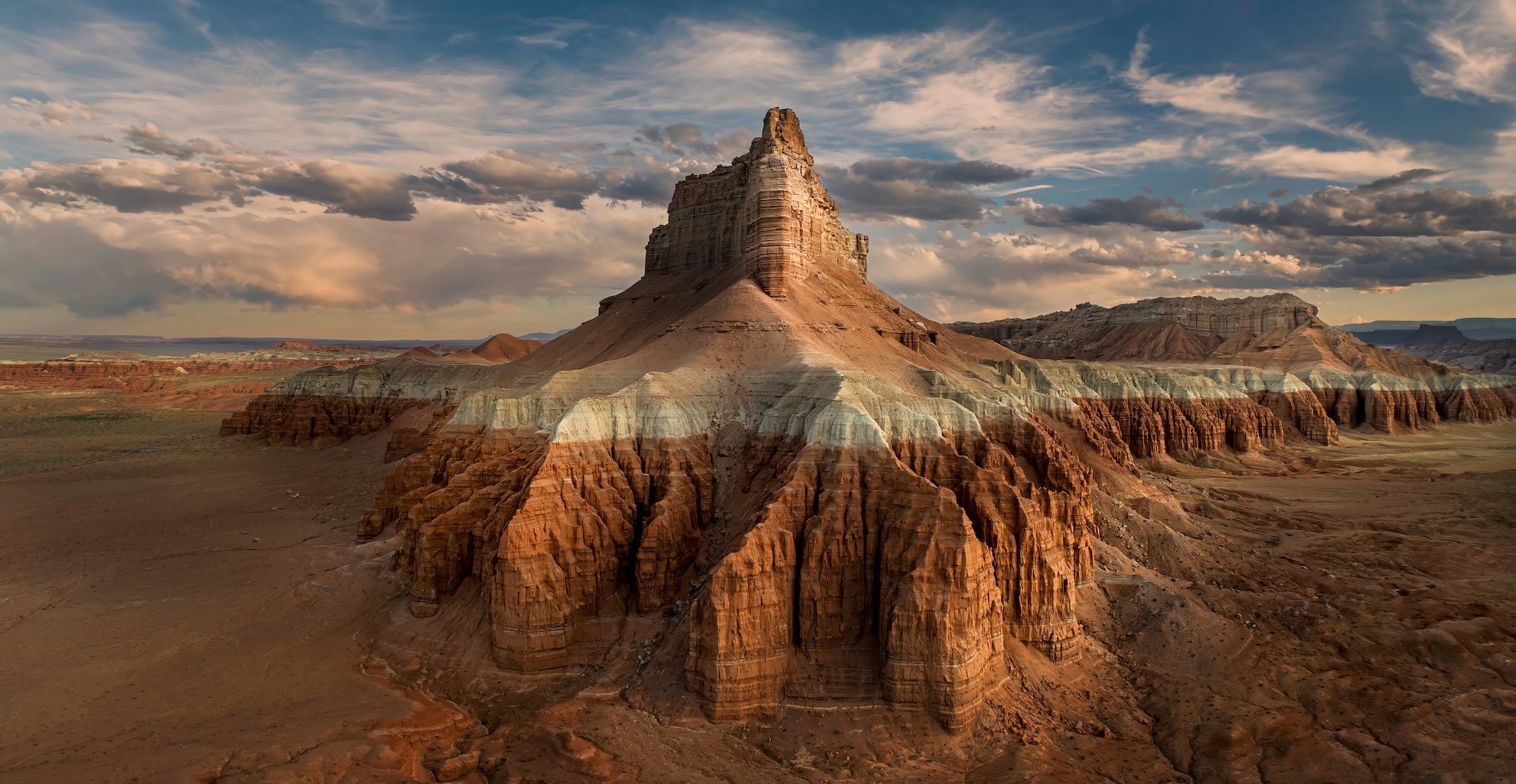 a butte in desert