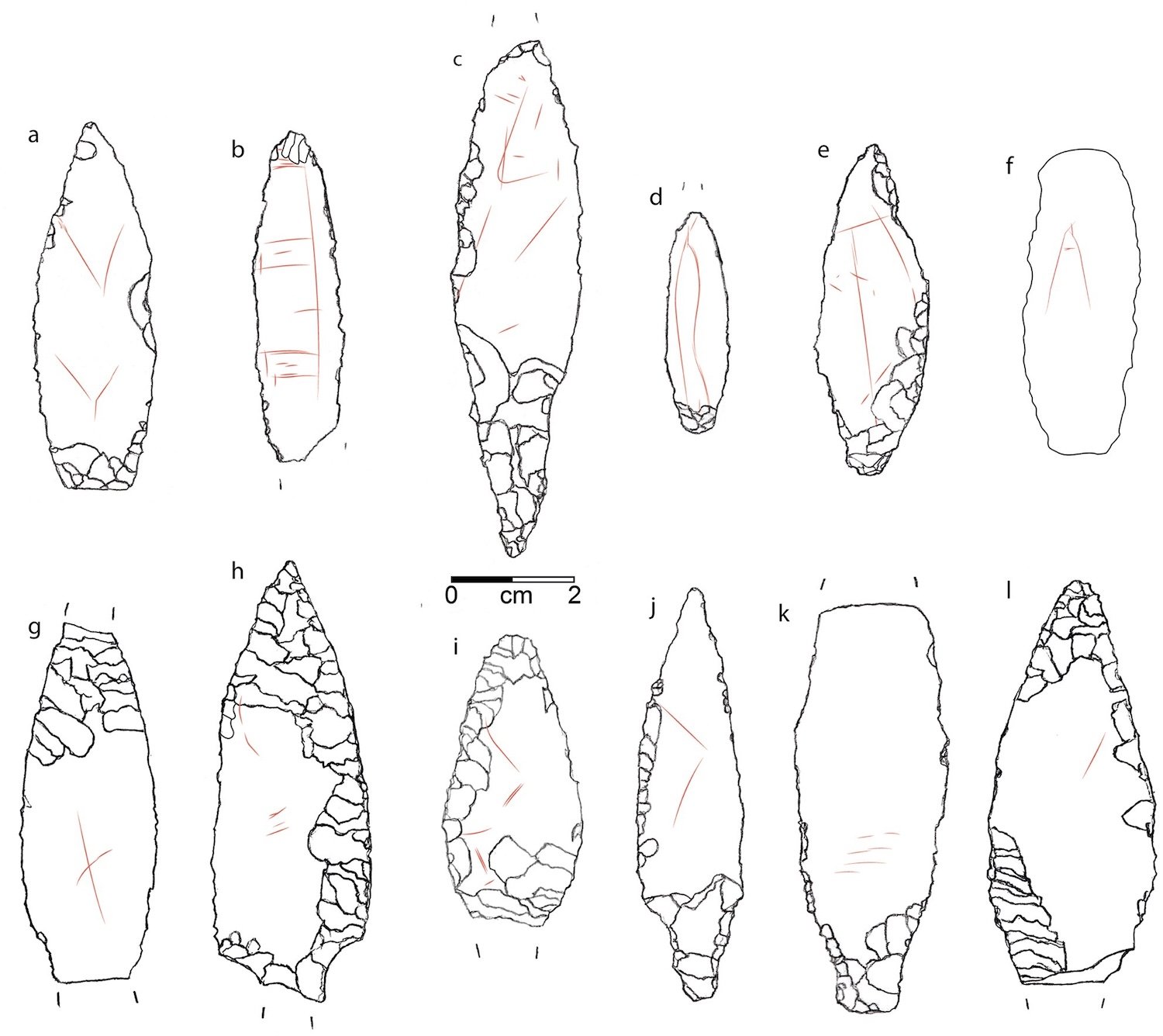 All 12 known incised obsidian arrowheads from Tepecik-Çiftlik. Credit: Vinet and Guilbeau 2026