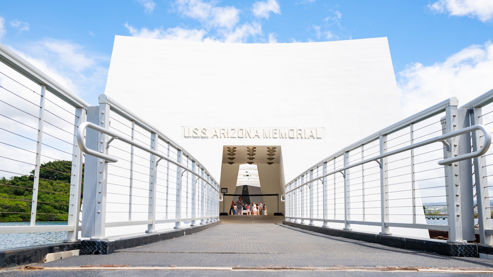 HONOLULU, HI - JULY 05: General views of the USS Arizona Memorial at the Pearl Harbor National Memorial on July 05, 2025 in Honolulu, Hawaii. (Photo by AaronP/Bauer-Griffin/GC Images)