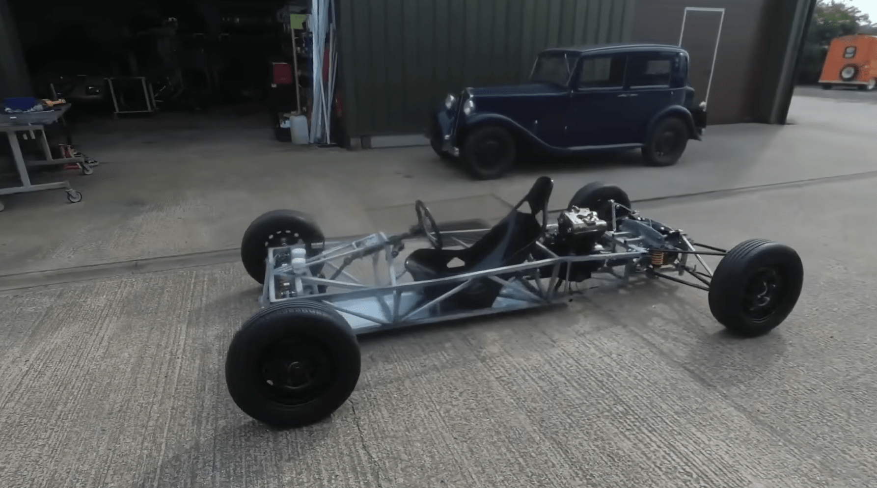 the frame of a DIY car