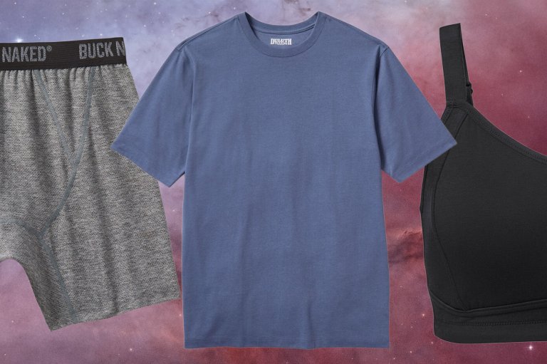 Duluth Trading Company basics on sale in front of space