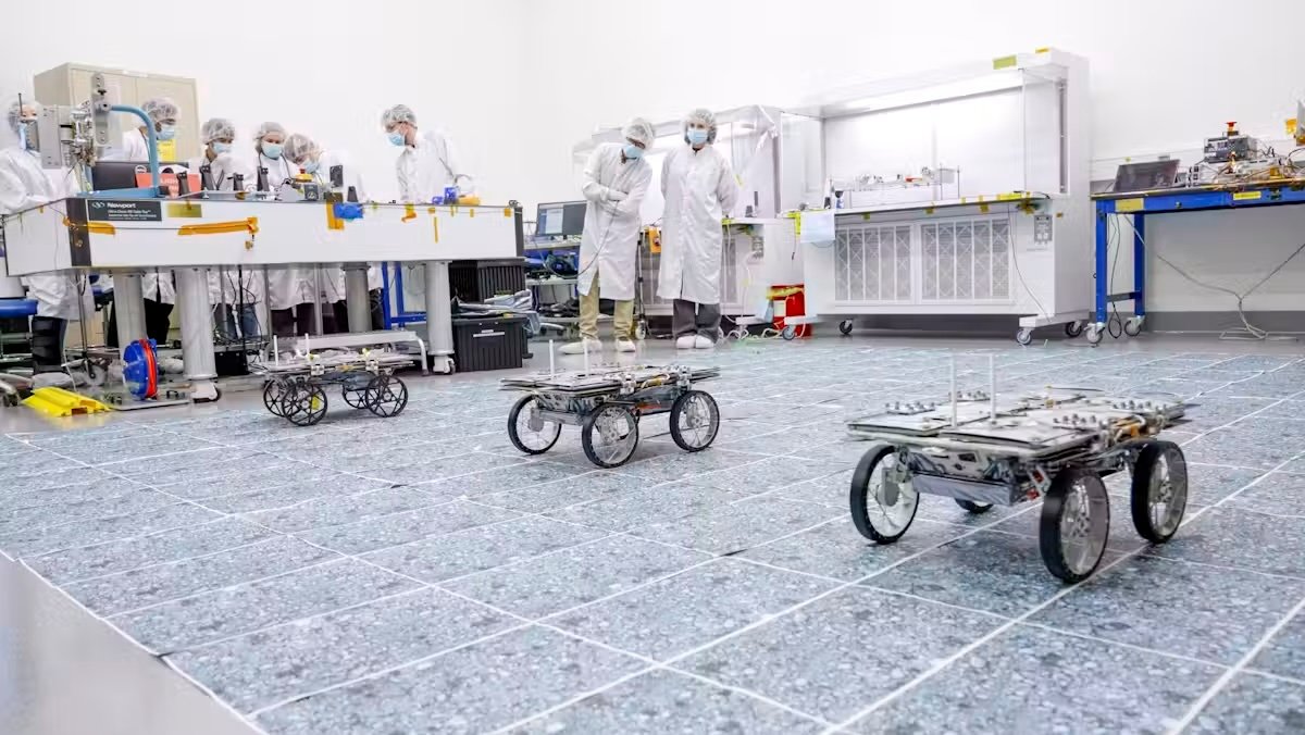 rovers being tested in a lab