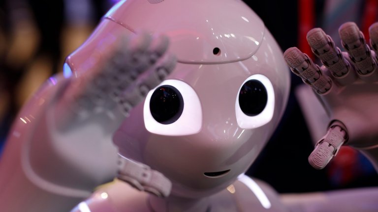 A Pepper robot by SoftBank Robotics is pictured at the Mobile World Congress (MWC), the world's biggest mobile fair, on February 27, 2018 in Barcelona. The Mobile World Congress is held in Barcelona from February 26 to March 1.