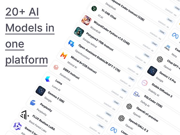 Inside image for replace separate chatgpt claude and other ai subscriptions for this multi-model tool Stack Commerce sponsored deal