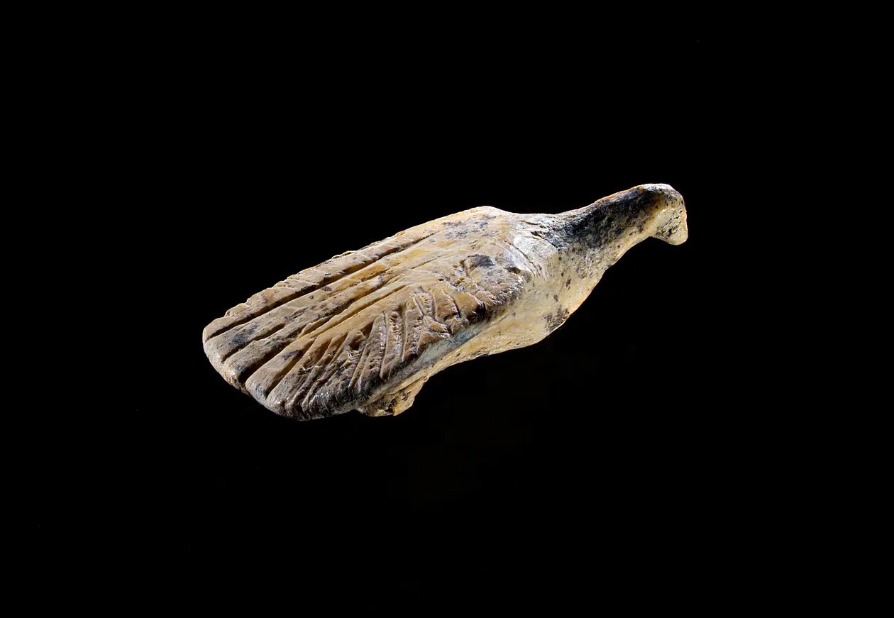 a figure of a bird with an outstretched wing