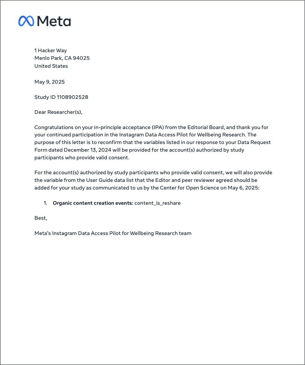letter from meta