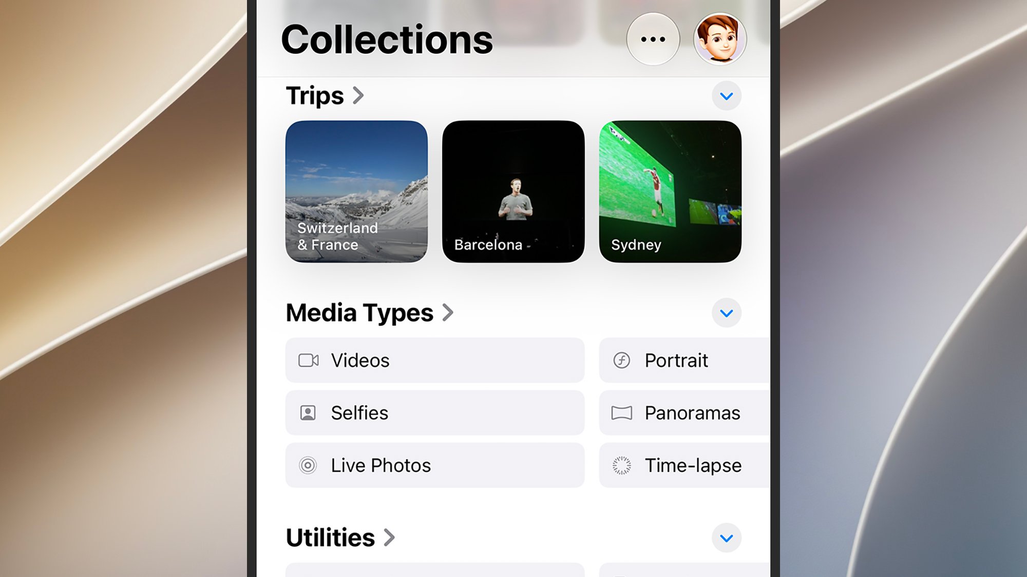 Screenshot of Apple Photos on iOS