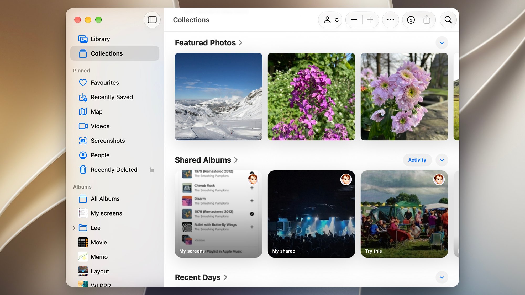 Screenshot of Apple Photos on macOS